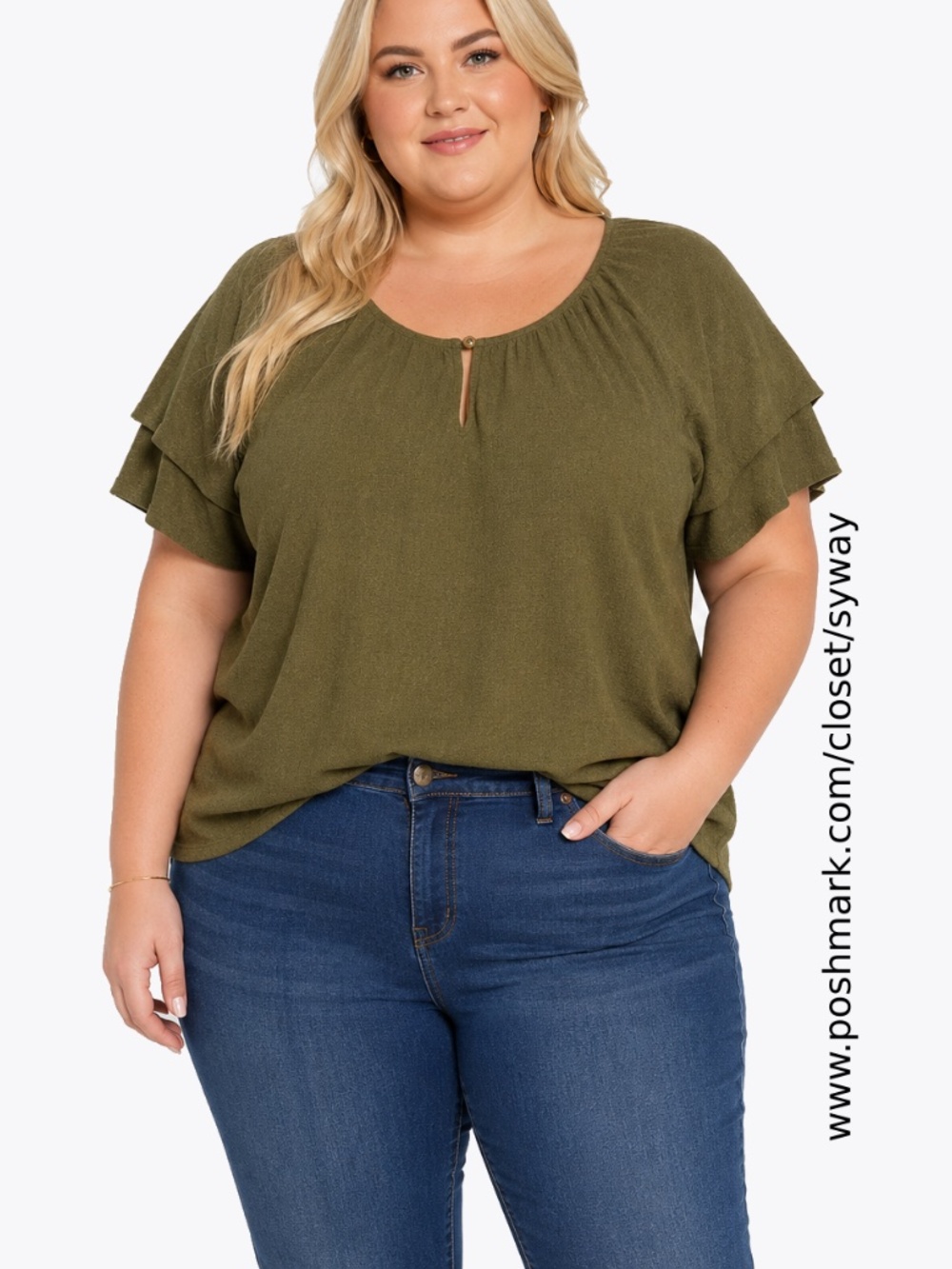 NWT Madewell Texture & Thread Tiered-Sleeve Top